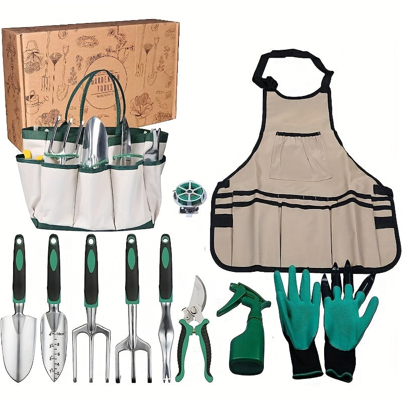Garden Tools with Apron and Gloves Set (11pcs)-2